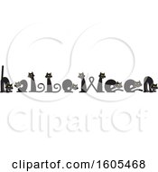 Poster, Art Print Of Black Cats Forming Letters In The Word Halloween