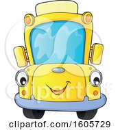 Poster, Art Print Of Happy Yellow School Bus