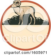 Poster, Art Print Of Ram Hunting Design In A Circle