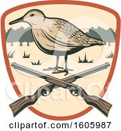 Clipart Of A Bird Hunting Design Royalty Free Vector Illustration