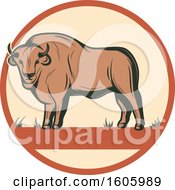Clipart Of A Buffalo Design Royalty Free Vector Illustration