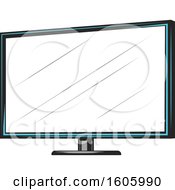 Clipart Of A Computer Screen Royalty Free Vector Illustration