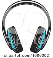 Clipart Of A Pair Of Headphones Royalty Free Vector Illustration