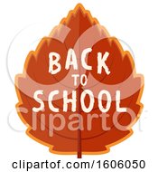 Poster, Art Print Of Back To School Design With An Autumn Leaf
