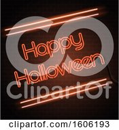 Poster, Art Print Of Neon Happy Halloween Design