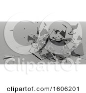 Clipart Of A 3d Abstract Shattered Background Royalty Free Illustration by KJ Pargeter