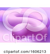 Clipart Of A 3d Purple Fluid Shape Royalty Free Vector Illustration