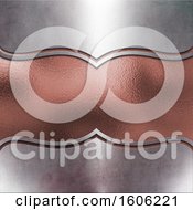Clipart Of A Pink Metallic Strip On A Metal Background Royalty Free Illustration