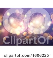 Poster, Art Print Of Purple Background With Glitter And Bokeh Flares
