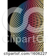 Poster, Art Print Of Background Of Colorful Lines On Black