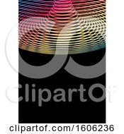 Clipart Of A Background Of Colorful Lines Forming A Tunnel On Black Royalty Free Vector Illustration