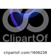 Clipart Of A Design Of Blue And Purple Lines On Black Royalty Free Vector Illustration