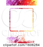 Poster, Art Print Of Colorful Grunge Background With A Frame