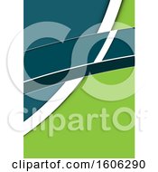 Clipart Of A Teal White And Green Background Royalty Free Vector Illustration