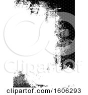 Clipart Of A Grayscale Grunge Background Royalty Free Vector Illustration