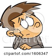 Poster, Art Print Of Cartoon White Boy Looking Bored