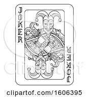 Poster, Art Print Of Black And White Joker Playing Card