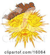 Face On The Sun In Versailles Paris France Clipart Illustration by Andy Nortnik