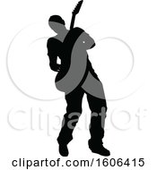 Poster, Art Print Of Silhouetted Male Guitarist