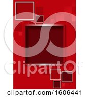 Poster, Art Print Of Red Background With Squares