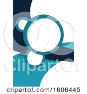 Clipart Of A Background With Blue Waves And Bubbles Royalty Free Vector Illustration