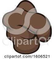 Clipart Of A Cartoon Pointing Black Emoji Hand Royalty Free Vector Illustration