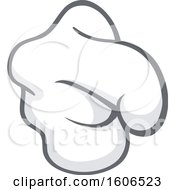 Clipart Of A Cartoon Pointing White Emoji Hand Royalty Free Vector Illustration