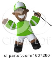 Clipart Of A 3d Black Male Jockey On A White Background Royalty Free Illustration by Julos