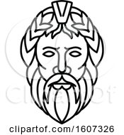 Poster, Art Print Of Lineart Styled Head Of Zeus