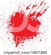 Clipart Of A Blood Splatter Background Royalty Free Vector Illustration