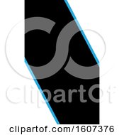 Clipart Of A White Blue And Black Business Card Template Royalty Free Vector Illustration