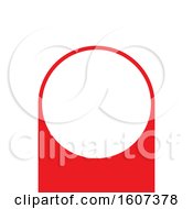 Clipart Of A Red And White Business Card Template Royalty Free Vector Illustration