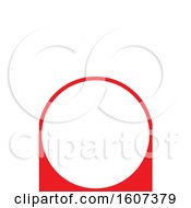 Clipart Of A Red And White Business Card Template Royalty Free Vector Illustration
