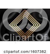 Poster, Art Print Of Gold Diamond Frame Over Black Marble