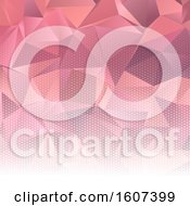 Poster, Art Print Of Pink Halftone And Geometric Background