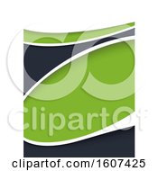 Clipart Of A White Green And Blue Background Royalty Free Vector Illustration