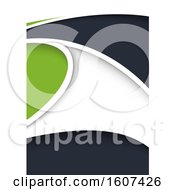 Clipart Of A White Green And Blue Background Royalty Free Vector Illustration