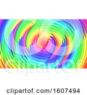 Clipart Of A 3d Rainbow Colorful Layer Background Royalty Free Illustration