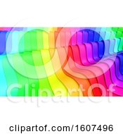 Clipart Of A 3d Rainbow Colorful Layer Background Royalty Free Illustration