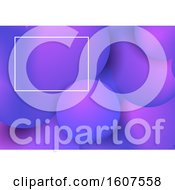 Clipart Of A Frame Over A Purple Abstract Background Royalty Free Vector Illustration