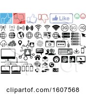 Poster, Art Print Of Social Media Computer And Website Icons
