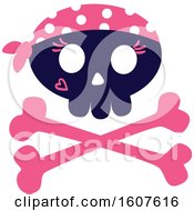 Poster, Art Print Of Female Pirate Party Themed Skull And Cross Bones Clipart