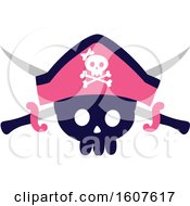Poster, Art Print Of Female Pirate Party Themed Skull And Sword Clipart