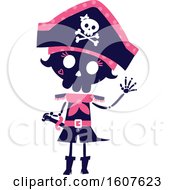 Poster, Art Print Of Female Pirate Party Themed Skeleton Clipart