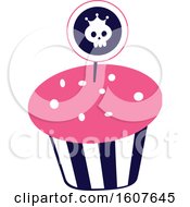 Female Pirate Party Themed Cupcake Clipart