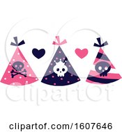 Poster, Art Print Of Female Pirate Themed Party Hats Clipart