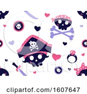 Poster, Art Print Of Female Pirate Party Themed Background Pattern Clipart