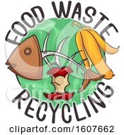 Food Waste Recycling Icon Illustration