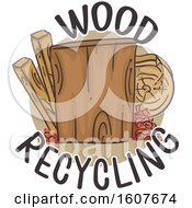Wood Recycling Icon Illustration