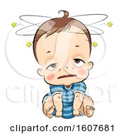 Kid Toddler Boy Dizzy Illustration